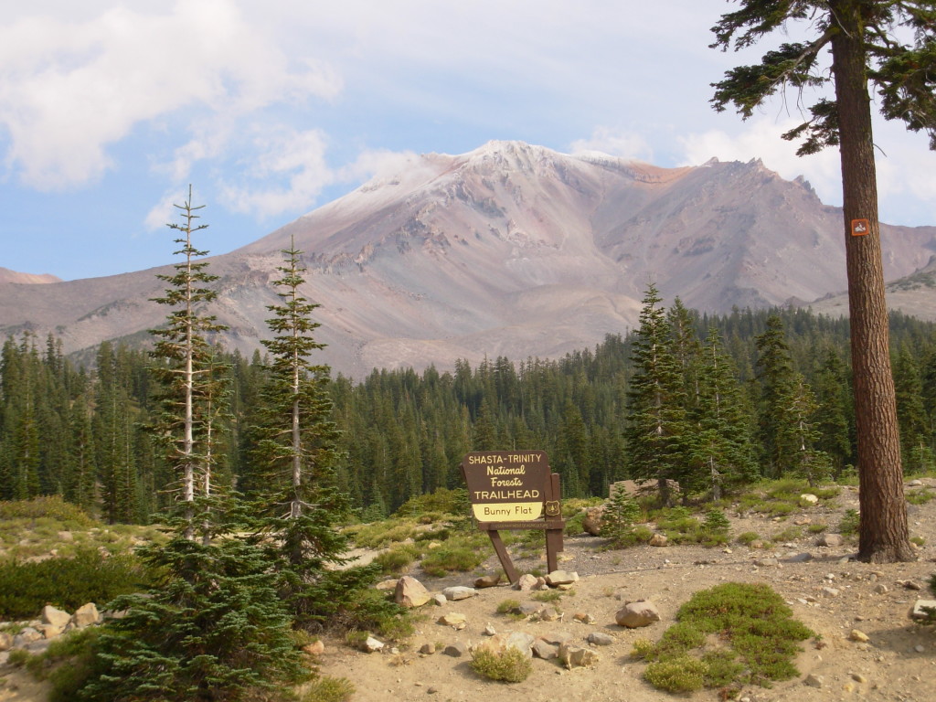 Taken from Mount Shasta's Bunny Flat, August 2012, after new snow fell at the top.